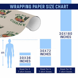 Funny Me So Corny Wrapping Paper Roll Corned Beef And Cabbage Beer St Patrick's Day Drinking TS02 Print Your Wear