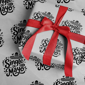 Funny Mexican Party Gift Wrapping Paper Roll Single De Mayo Squad TS12 White Print Your Wear