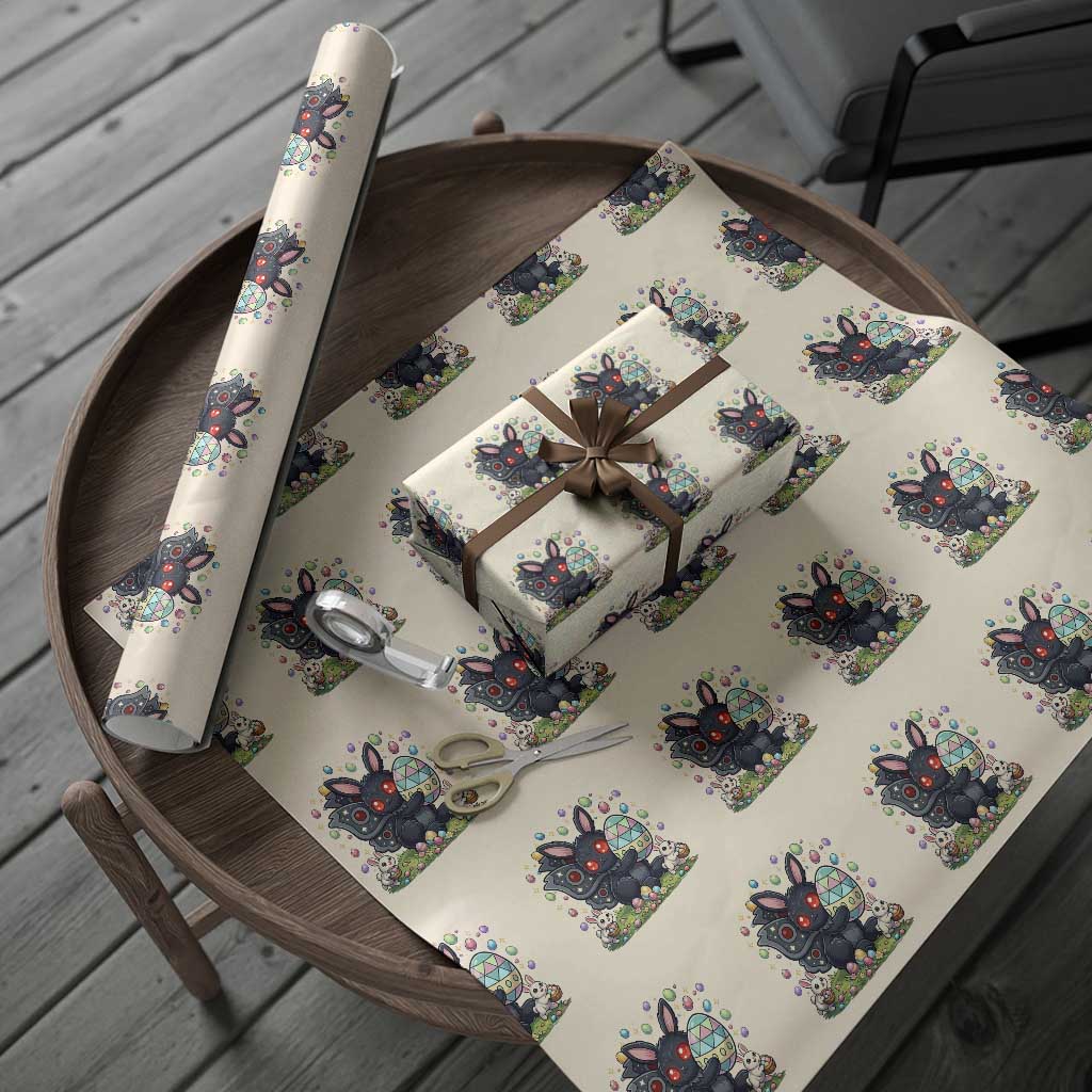 Funny Mothman Easter Bunny Ears Wrapping Paper Roll Cryptid Lover Gift TS12 Beige Print Your Wear