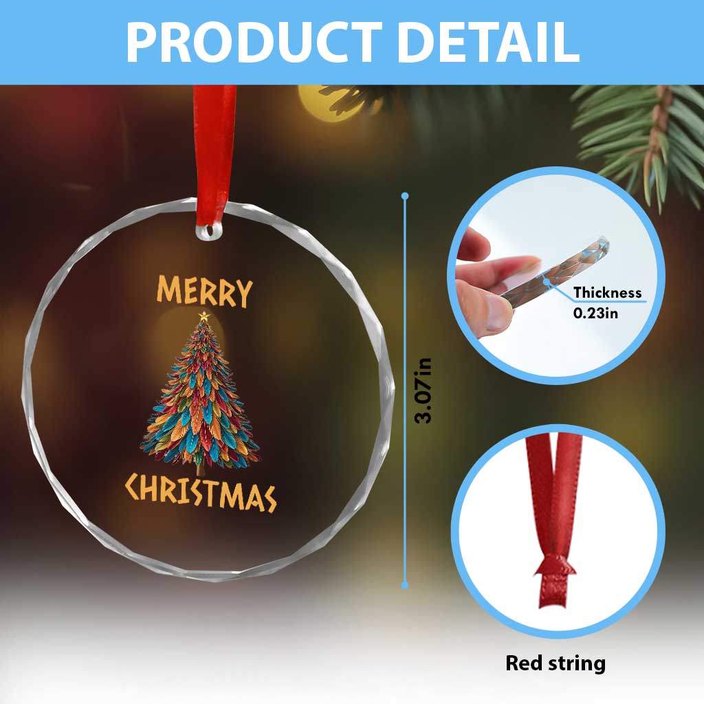 Funny Native American Eagle Feather Xmas Tree Crystal Glass Ornament TS11 Print Your Wear