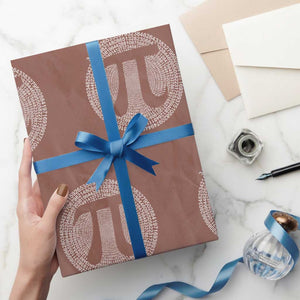 Funny Number Pi Wrapping Paper Roll Pi 3.14 Pi Number Symbol Math Science Gift TS02 Mocha Print Your Wear
