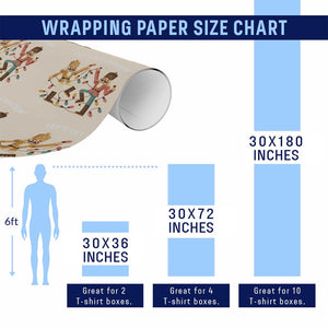 Funny Nutcracker Christmas Wrapping Paper Roll Let Us Get Crackin TS14 Print Your Wear