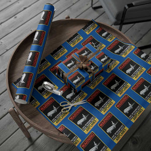 Funny Pilot Wrapping Paper Roll Warning May Spontaneously Talk About Airplanes TS14 Blue Print Your Wear