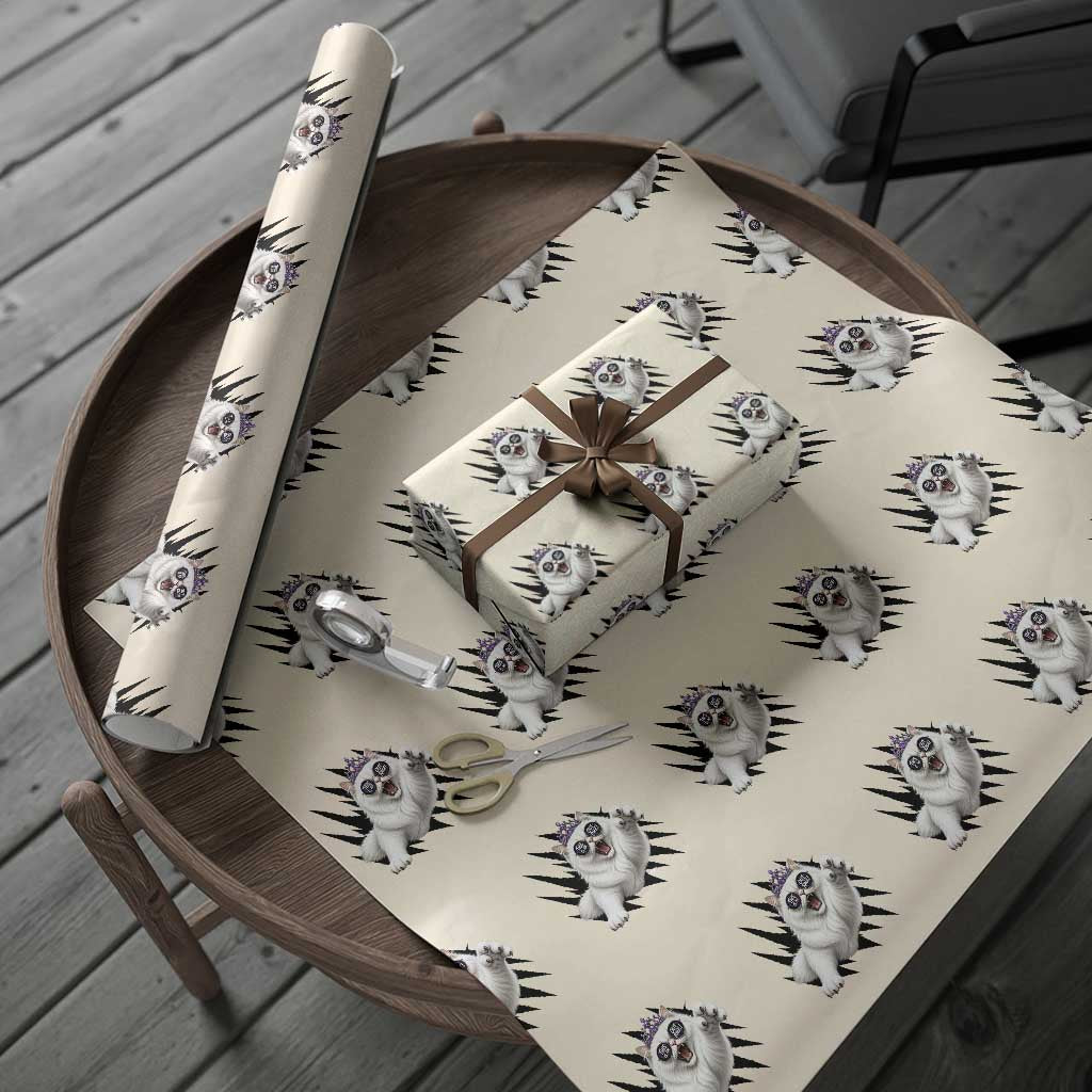 Funny Princess Cat With Featuring Scratch Effect Printed Wrapping Paper Roll This Is An Outrage TS12 Beige Print Your Wear