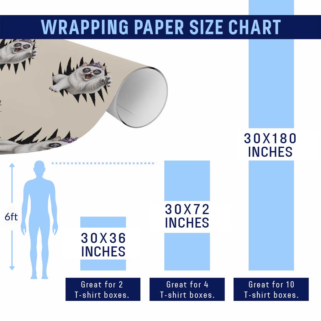 Funny Princess Cat With Featuring Scratch Effect Printed Wrapping Paper Roll This Is An Outrage TS12 Print Your Wear