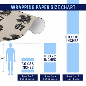 Funny Raven Brainrot Six Seven Meme Gift Wrapping Paper Roll TS12 Print Your Wear