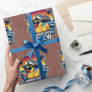 Funny Rubber Duckie Cruise Wrapping Paper Roll TS14 Mocha Print Your Wear