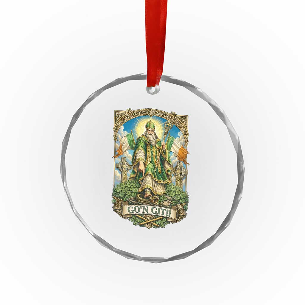 Funny Saint Patrick Go'n Git Snake Crystal Glass Ornament St Patricks Day TS12 Print Your Wear