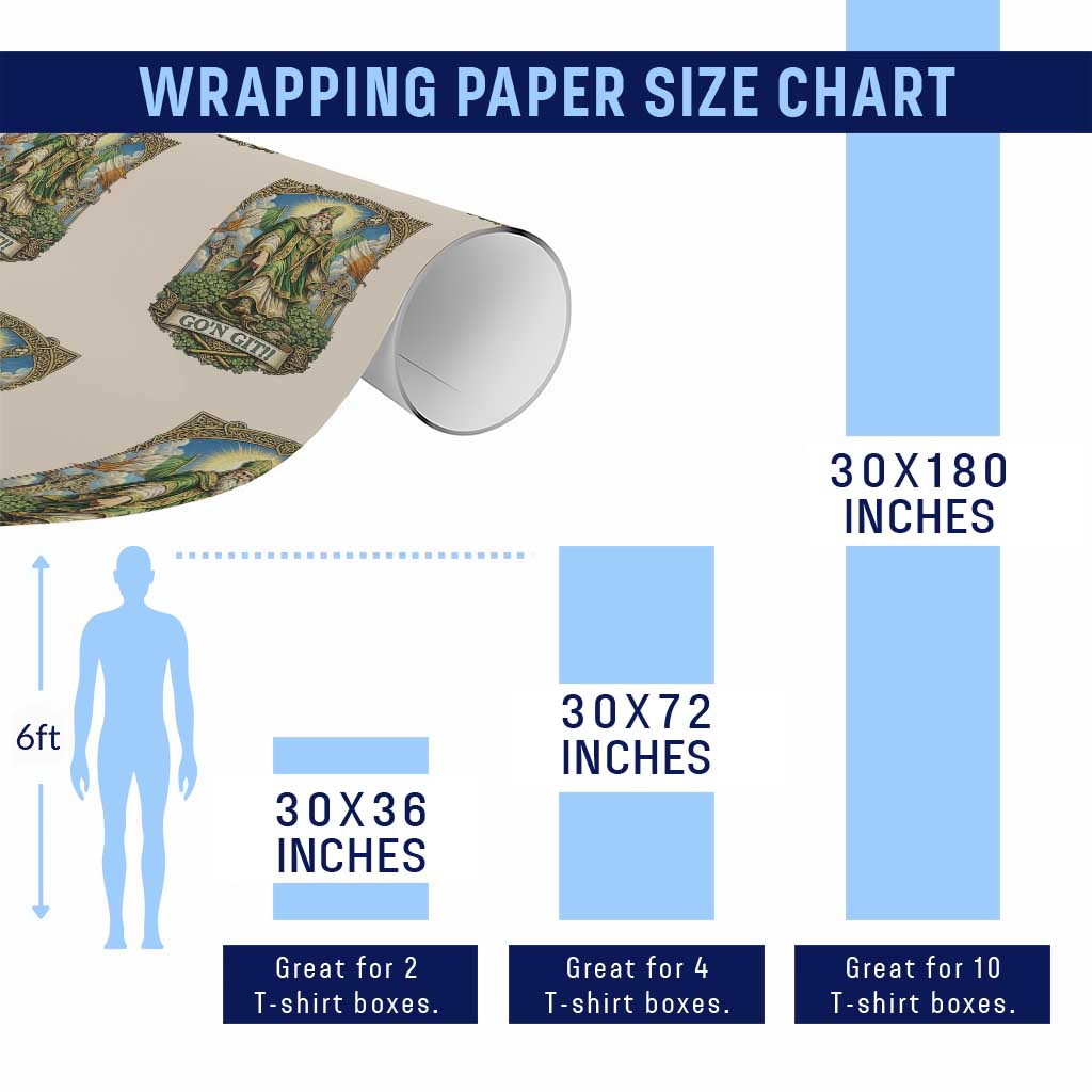 Funny Saint Patrick Go'n Git Snake Wrapping Paper Roll St Patricks Day TS12 Print Your Wear