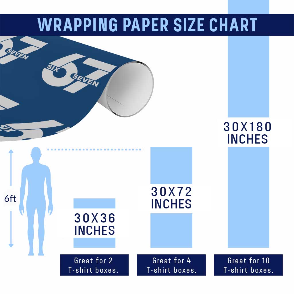 Funny Six Seven 67 Meme Wrapping Paper Roll Bold Graphic TS02 Print Your Wear