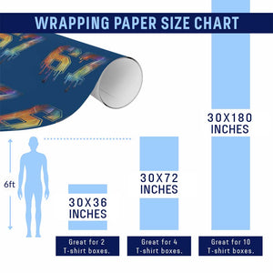 Funny Six Seven Prism Effect Printed Meme Wrapping Paper Roll TS12 Print Your Wear