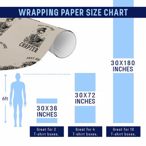 Funny Skeleton Book Lover Wrapping Paper Roll Just One More Chapter TS12 Print Your Wear