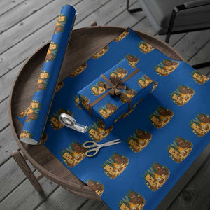 Funny Smores Camping Wrapping Paper Roll Marshmallow Chocolate Fire TS12 Blue Print Your Wear