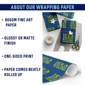 Funny St Patricks Day Wrapping Paper Roll It's Beautiful Day For Learning Students TS02 Print Your Wear