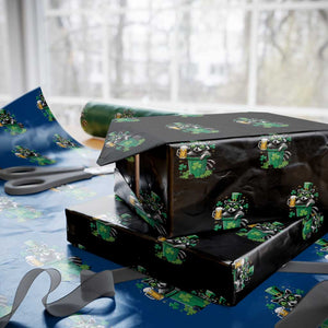Funny St.Patrick's Day Raccoon Wrapping Paper Roll Patrick Drinking Irish TS02 Black Print Your Wear