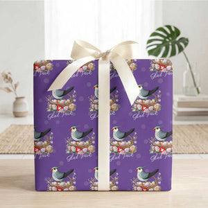 Funny Swedish Easter Day Wrapping Paper Roll Glad Pask Easter Eggs Cuckoo Bird TS11 Purple Print Your Wear