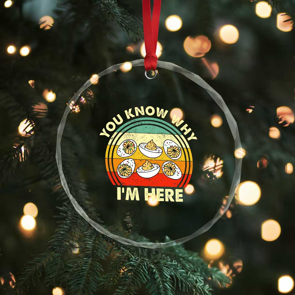 Funny Thanksgiving Deviled Eggs Crystal Glass Ornament You Know Why I Am Here Easter Day TS11 Print Your Wear