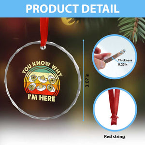 Funny Thanksgiving Deviled Eggs Crystal Glass Ornament You Know Why I Am Here Easter Day TS11 Print Your Wear