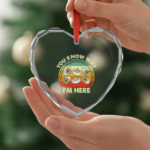 Funny Thanksgiving Deviled Eggs Heart Crystal Glass Ornament You Know Why I Am Here Easter Day TS11 Print Your Wear
