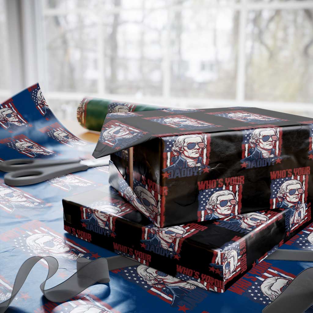 Funny Thomas Jefferson Wrapping Paper Roll Who Is Your Daddy TS12 Black Print Your Wear