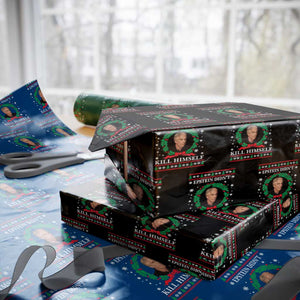 Funny Ugly Christmas Wrapping Paper Roll Epstein Didnt Kill Himself TS10 Black Print Your Wear