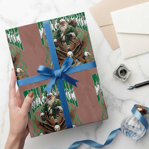 Funny Xmas Philly Wrapping Paper Roll Fly Santa Fly PFE Pride TS10 Mocha Print Your Wear