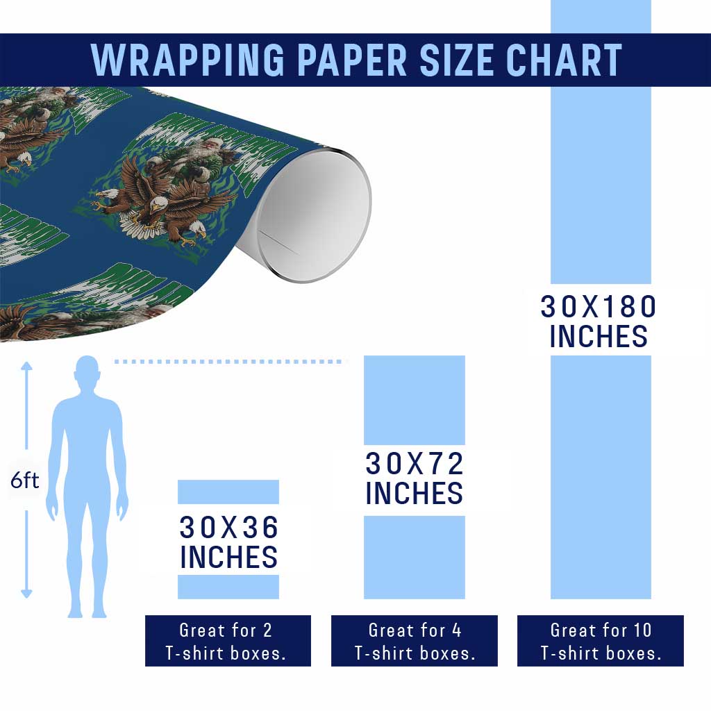 Funny Xmas Philly Wrapping Paper Roll Fly Santa Fly PFE Pride TS10 Print Your Wear