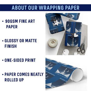 Future Lunar Mission 2026 Wrapping Paper Roll Rocket Launch Lunar Orbit Space Exploration TS02 Print Your Wear