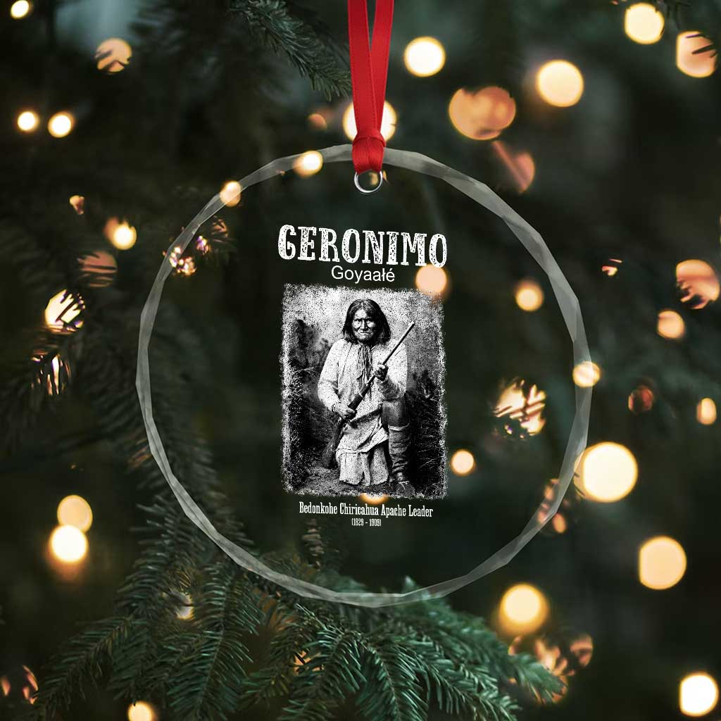 Geronimo Apache Leader American Indian History Crystal Glass Ornament TS14 Print Your Wear