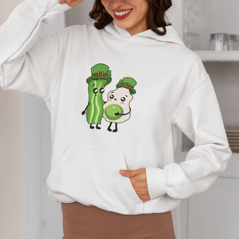 Cute Kids St. Patricks Day Hoodie Green Eggs Green Ham Smile Face Costume TS02 Printyourwear