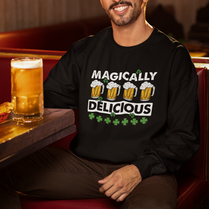 Funny St. Patricks Day Drinking Sweatshirt Magically Delicious Beers Lovers TS02 Printyourwear