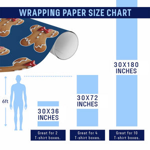 Gingerbread Man Wrapping Paper Roll Christmas Cookie Costume TS10 Print Your Wear