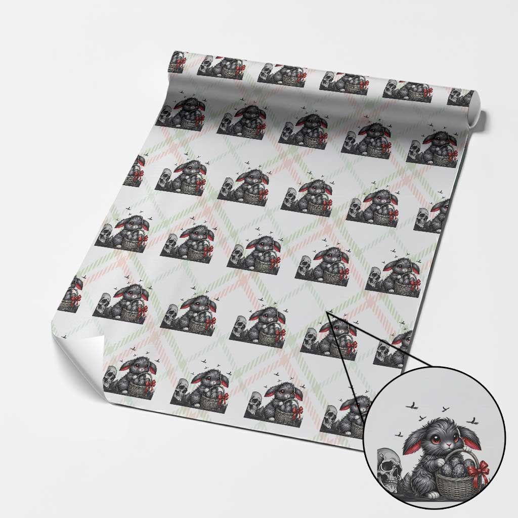 Gothic Easter Bunny Wrapping Paper Roll Dark Aesthetic Rabbit Gift TS12 Christmas Plaid Print Your Wear