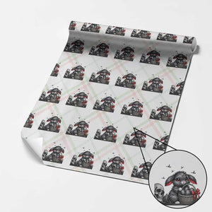 Gothic Easter Bunny Wrapping Paper Roll Dark Aesthetic Rabbit Gift TS12 Christmas Plaid Print Your Wear
