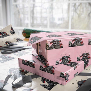Gothic Easter Bunny Wrapping Paper Roll Dark Aesthetic Rabbit Gift TS12 Light Pink Print Your Wear