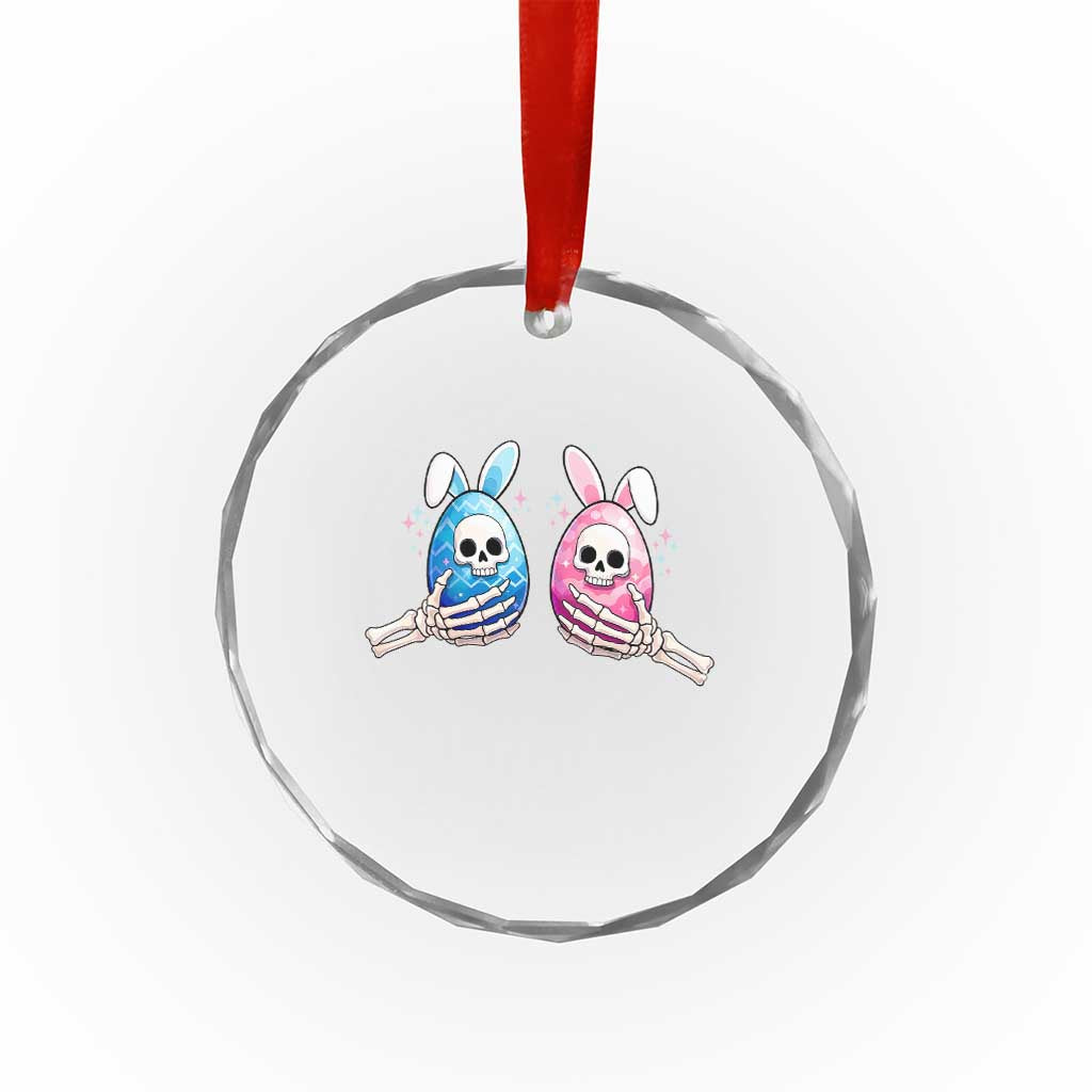 Gothic Easter Gift Crystal Glass Ornament Skeleton Hands Holding Easter Eggs TS12 Print Your Wear