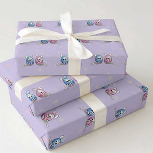 Gothic Easter Gift Wrapping Paper Roll Skeleton Hands Holding Easter Eggs TS12 Violet Print Your Wear