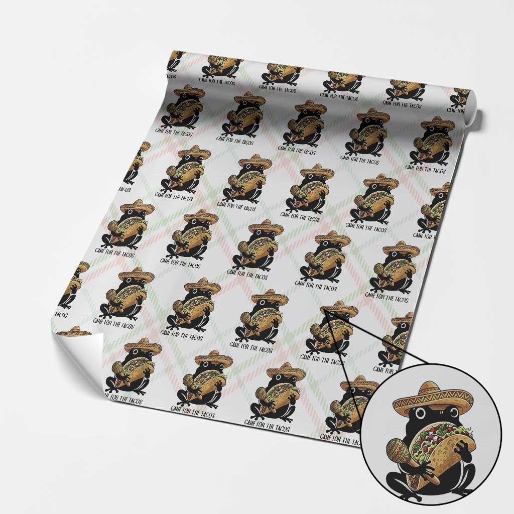 Grumpy Frog Cinco De Mayo Wrapping Paper Roll Came For The Tacos TS12 Christmas Plaid Print Your Wear