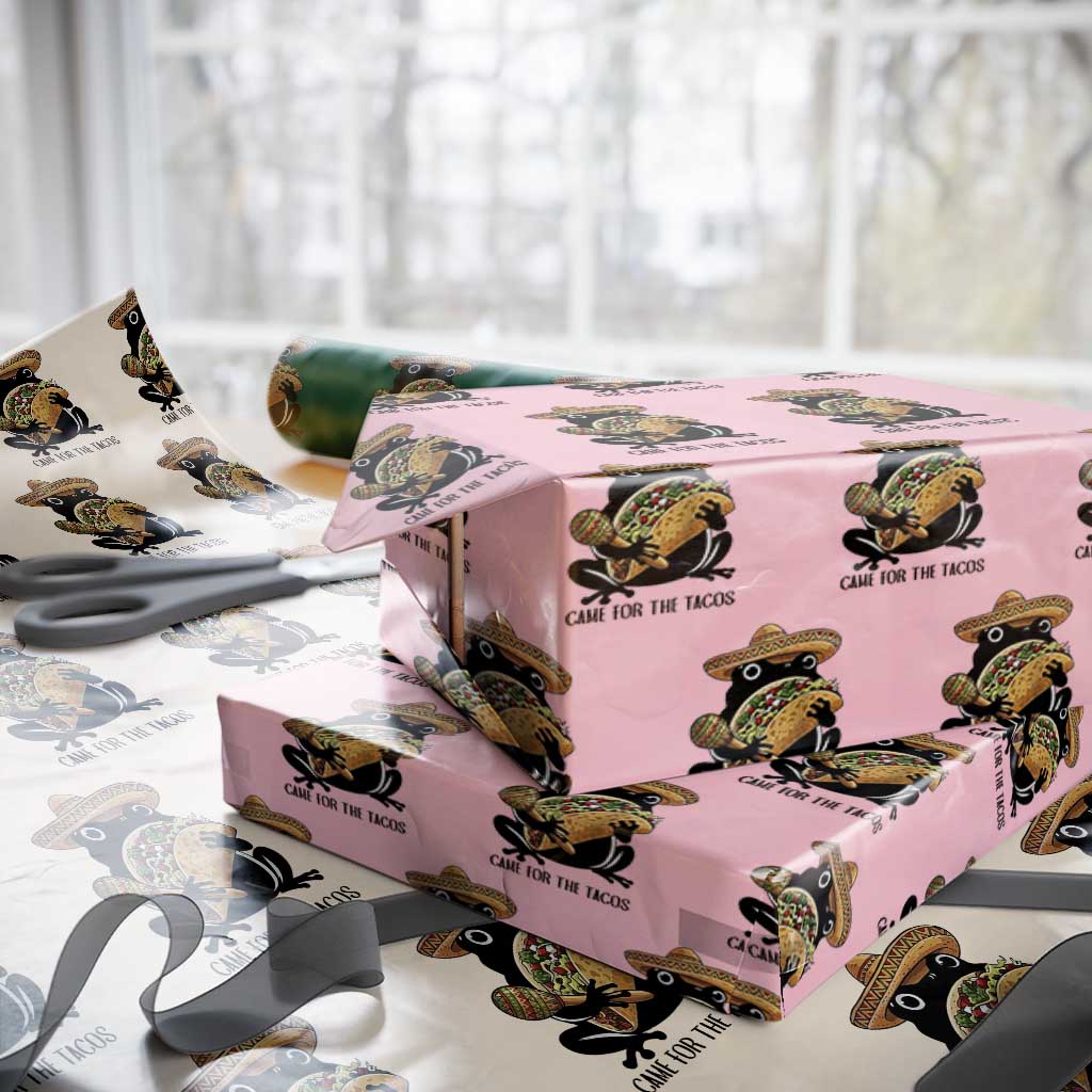 Grumpy Frog Cinco De Mayo Wrapping Paper Roll Came For The Tacos TS12 Light Pink Print Your Wear