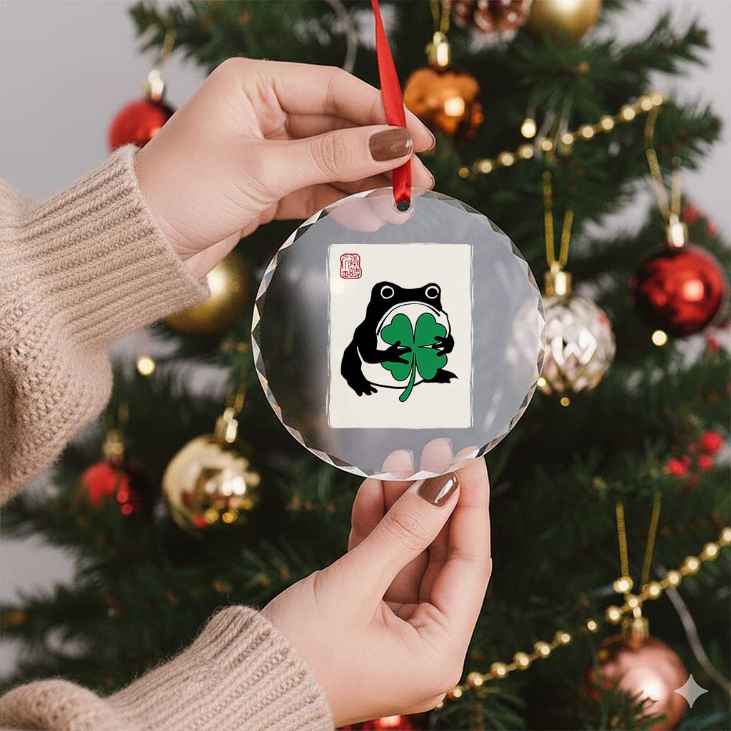 Grumpy Frog Japanese Crystal Glass Ornament St Patricks Day Gift TS12 Print Your Wear
