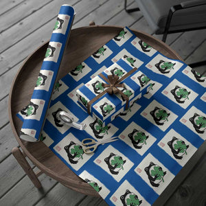 Grumpy Frog Japanese Wrapping Paper Roll St Patricks Day Gift TS12 Blue Print Your Wear