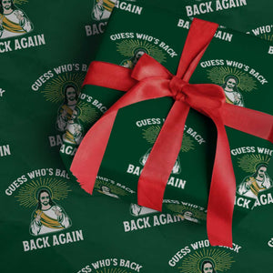 Guess Whos Back Wrapping Paper Roll Funny Easter Jesus TS10 Green Print Your Wear