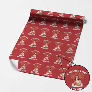 Guess Whos Back Wrapping Paper Roll Funny Easter Jesus TS10 Red Print Your Wear