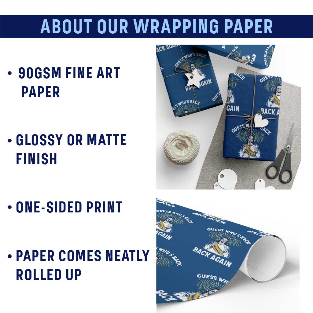 Guess Whos Back Wrapping Paper Roll Funny Easter Jesus TS10 Print Your Wear