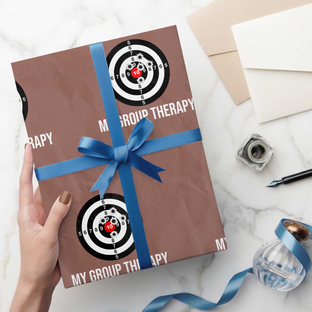 Gun Lover Wrapping Paper Roll My Group Therapy Shooting Range TS02 Mocha Print Your Wear