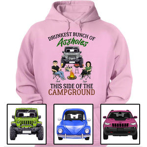 Custom Jeep Shirts, Jeep Bunch Of Drunkest This Side Of The Campground Apparel CTM Custom - Printyourwear