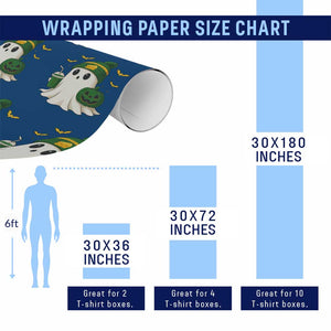 Halloween GB Ghost Wrapping Paper Roll Pumpkin Ghost Costume Cheesehead TS10 Print Your Wear