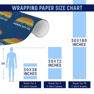 Hands Off DC Wrapping Paper Roll Retro Washington D.C. Skyline TS02 Print Your Wear