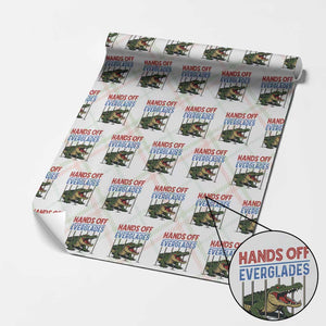 Hands Off Everglades Wrapping Paper Roll Alligator Protest TS02 Christmas Plaid Print Your Wear