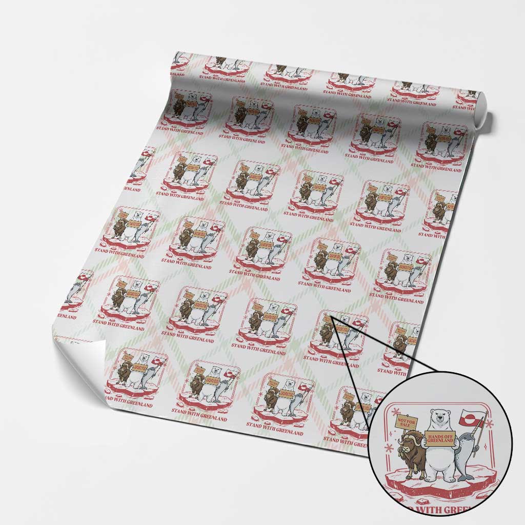Hands Off Greenland Wrapping Paper Roll Support Greenlander Gift TS12 Christmas Plaid Print Your Wear